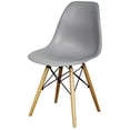 thumbnail image 1 of New Pacific Direct 618132-G-M Allen Molded PP Chair Maple Dowel Legs, Gray - Set of 4, 1 of 1