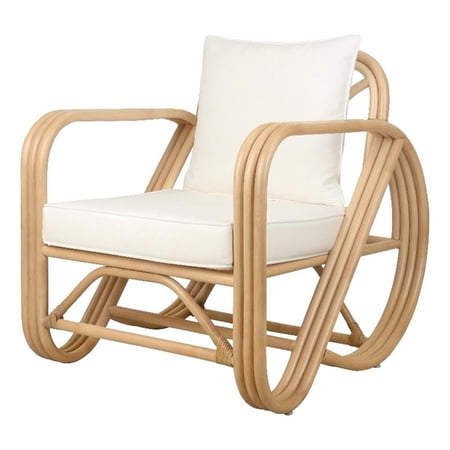 NPD Furniture Aimara Rattan Accent Arm Chair in Natural