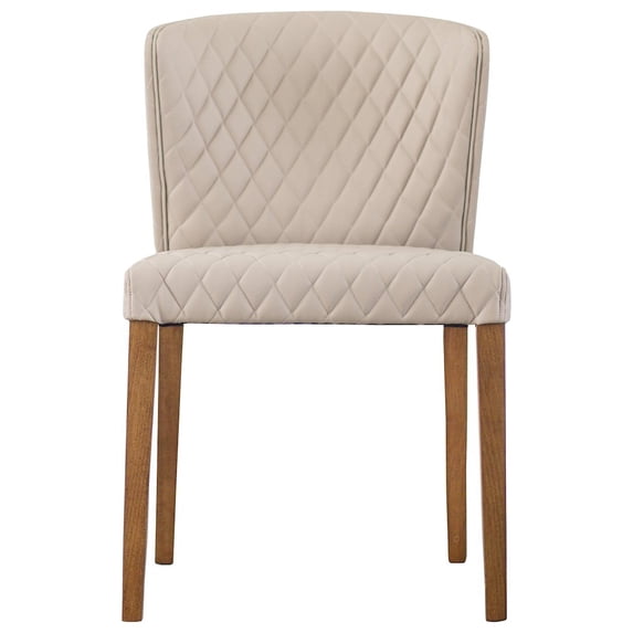 New Pacific Direct Albie 20" Fabric Dining Side Chair in Brown (Set of 2)