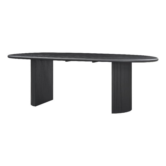 New Pacific Direct Aniston KD 92" Oval Dining Table in Black