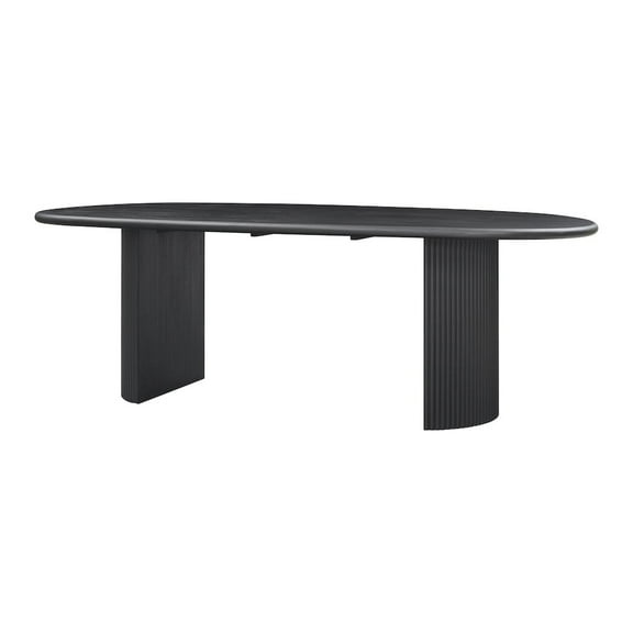 New Pacific Direct Aniston KD 92" Oval Dining Table in Black