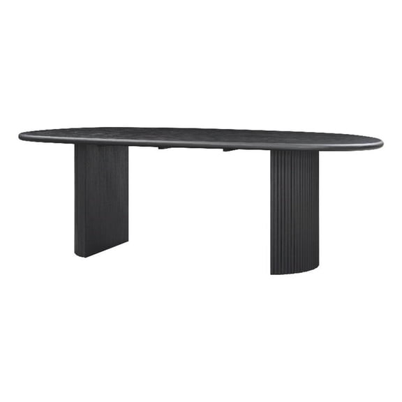 New Pacific Direct Aniston KD 92" Oval Dining Table in Black