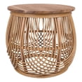 thumbnail image 1 of NPD Furniture Arlo Rattan Side/ End Table w/ Wood Top in Honey, 1 of 6