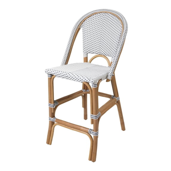 New Pacific Direct Avignon Paris Rattan Bistro Counter Stool, (Set of 2)