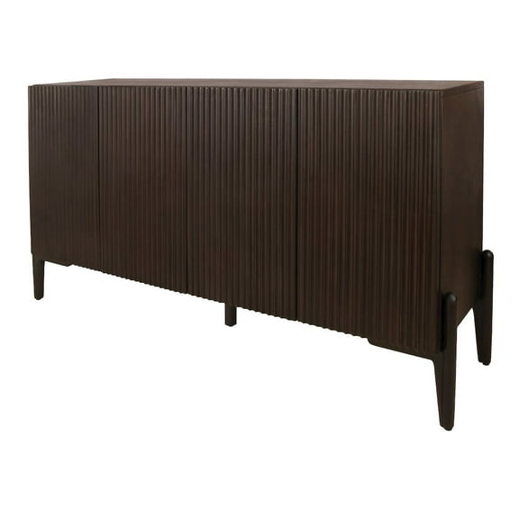 New Pacific Direct Baylor KD Sideboard 4 Doors in Dark Brown