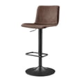 thumbnail image 1 of New Pacific Direct Bruce PU Gaslift Bar Stool in Toasted Dark Brown (Set of 2), 1 of 13