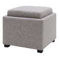 thumbnail image 1 of Cameron Square Fabric Storage Ottoman with Tray - Cardiff Gray, 1 of 7