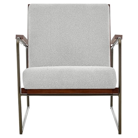 New Pacific Direct Damian 18" Fabric Accent Arm Chair in Boucle Beige