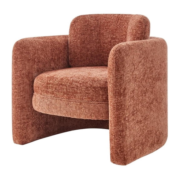 NPD Furniture Deryll Fabric Accent Arm Chair in Grenada Terracotta