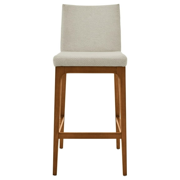 NPD Furniture Devon 26" Fabric Counter Stool in Cream (Set of 2)