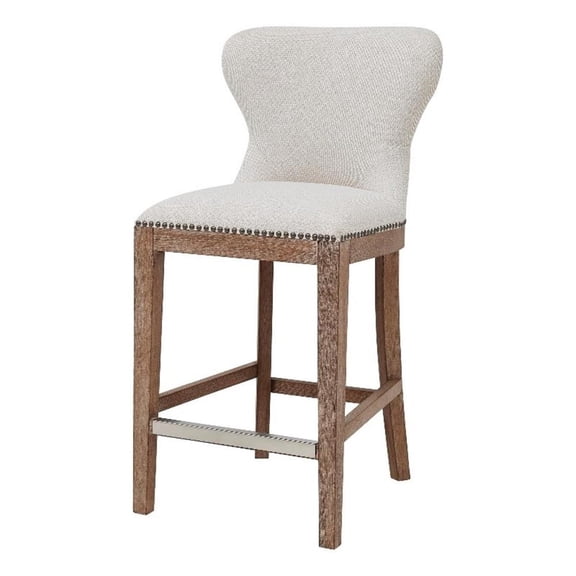 NPD Furniture Dorsey 26" Fabric Counter Stool in Beige/Cardiff Cream