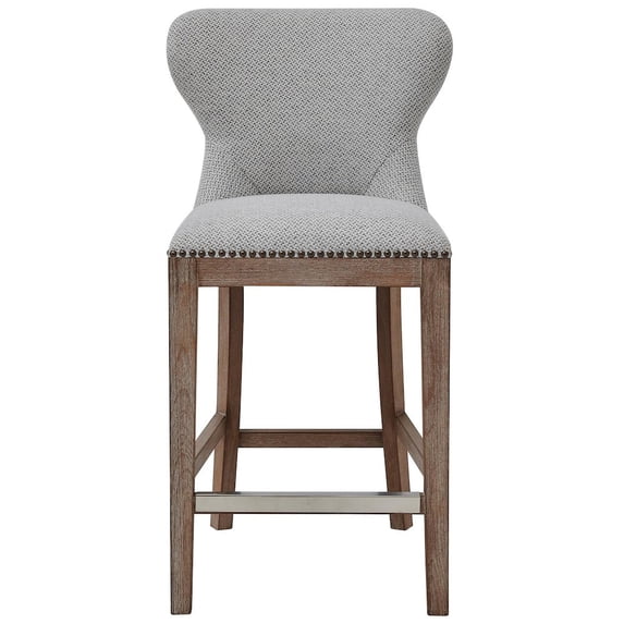 NPD Furniture Dorsey 26" Fabric Counter Stool in Cardiff Gray