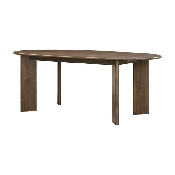New Pacific Direct Drego KD 79" Oval Dining Table in Dark Walnut