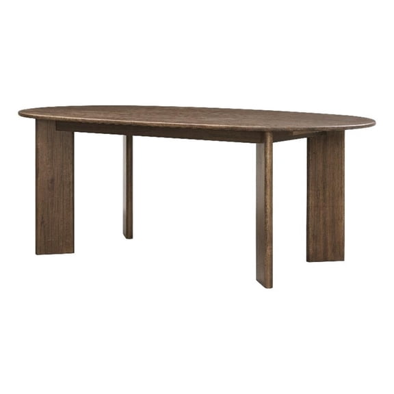 New Pacific Direct Drego KD 79" Oval Dining Table in Dark Walnut