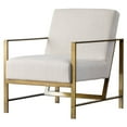 thumbnail image 1 of New Pacific Direct Francis 19" Fabric Arm Chair in Flax Beige/Brushed Gold, 1 of 9
