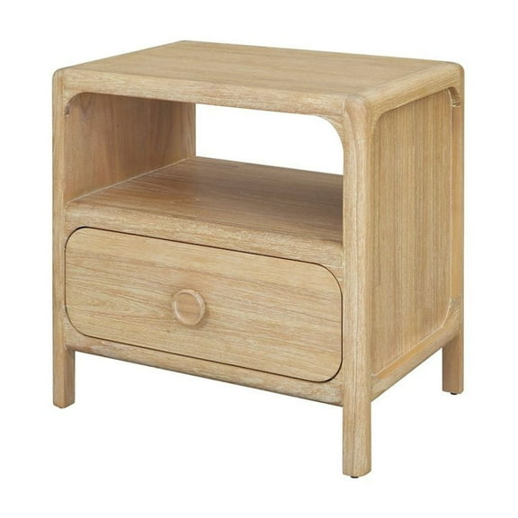 New Pacific Direct Hansville Nightstand/Side Table in Natural Whitewash