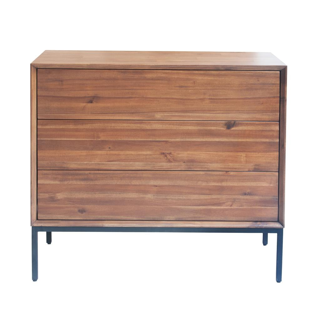 Hathaway Newton Brown 3-Drawer Industrial Chest