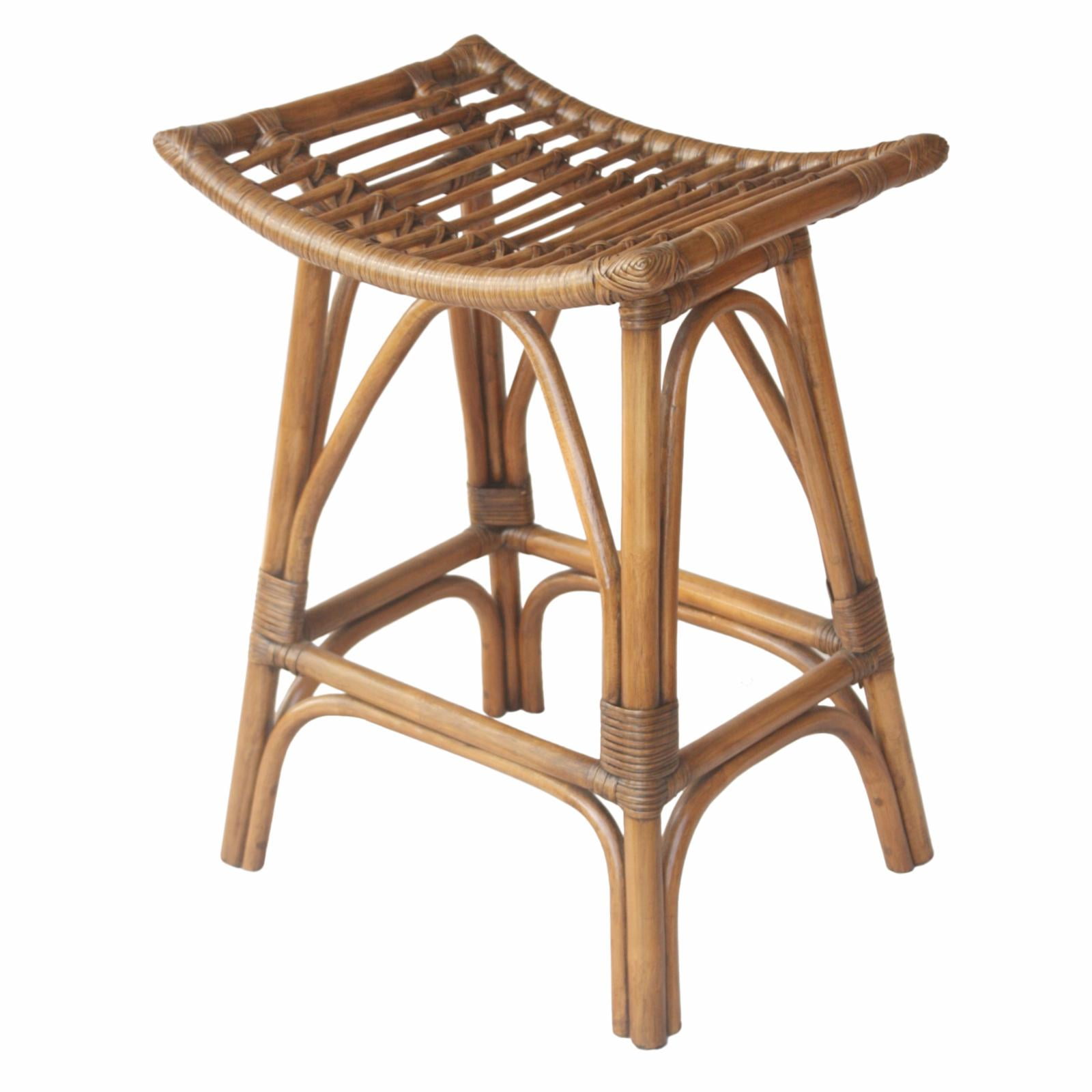 New Pacific Direct Inc Imari 24 in. Coastal Rattan Backless Counter