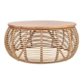 thumbnail image 1 of New Pacific Direct Iris Round Rattan Coffee Table in Brown/Natural Honey, 1 of 6
