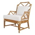 thumbnail image 1 of New Pacific Direct Kara 17.5" Rattan and Cotton Accent Arm Chair in Canary Brown, 1 of 9