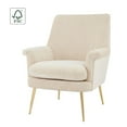 thumbnail image 1 of New Pacific Direct Kaylee 19.5" Fabric Plywood Accent Arm Chair in Cream, 1 of 5