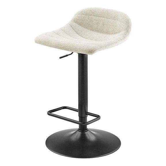 New Pacific Direct Koa 33" Swivel Fabric Bar Stools in Posh Ivory (Set of 2)