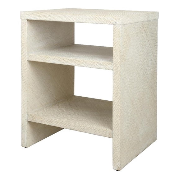 NPD Furniture Layne Nightstand/Side Table in Whitewash