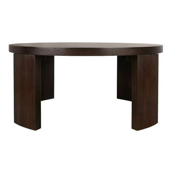 New Pacific Direct Londyn KD Round Coffee Table in Dark Brown