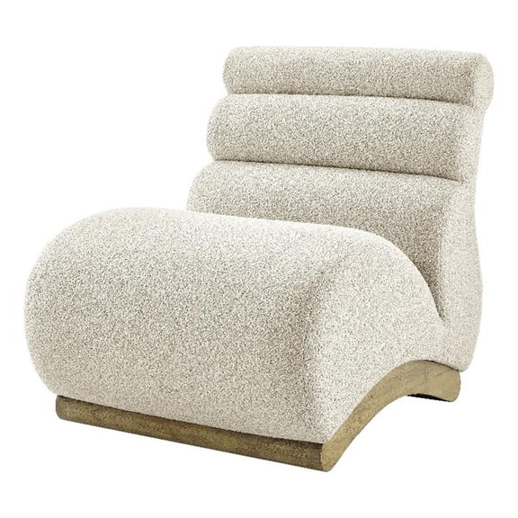 NPD Furniture Lucius Boucle Accent Chair in Milford Beige