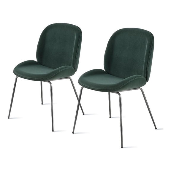 Lucy Velvet Fabric Chair, (Set of 2)