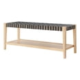 thumbnail image 1 of NPD Furniture Marco Faux Leather Bench in Black, 1 of 13