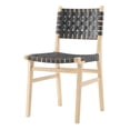 thumbnail image 1 of New Pacific Direct Marco Faux Leather Dining Side Chair in Black (Set of 2), 1 of 11