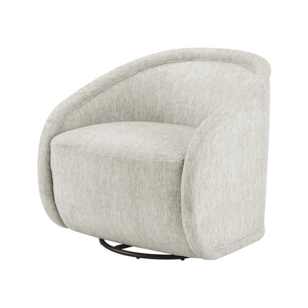 NPD Furniture Margareth Fabric Swivel Accent Arm Chair in Pasadena Beige