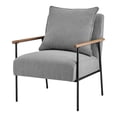 thumbnail image 1 of npd furniture and more Quinton Fabric Arm, Boucle Gray Accent Chair, 1 of 8