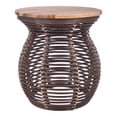 thumbnail image 1 of New Pacific Direct Quito Rattan Side/ End Table w/ Wood Top in Paloma Brown, 1 of 7