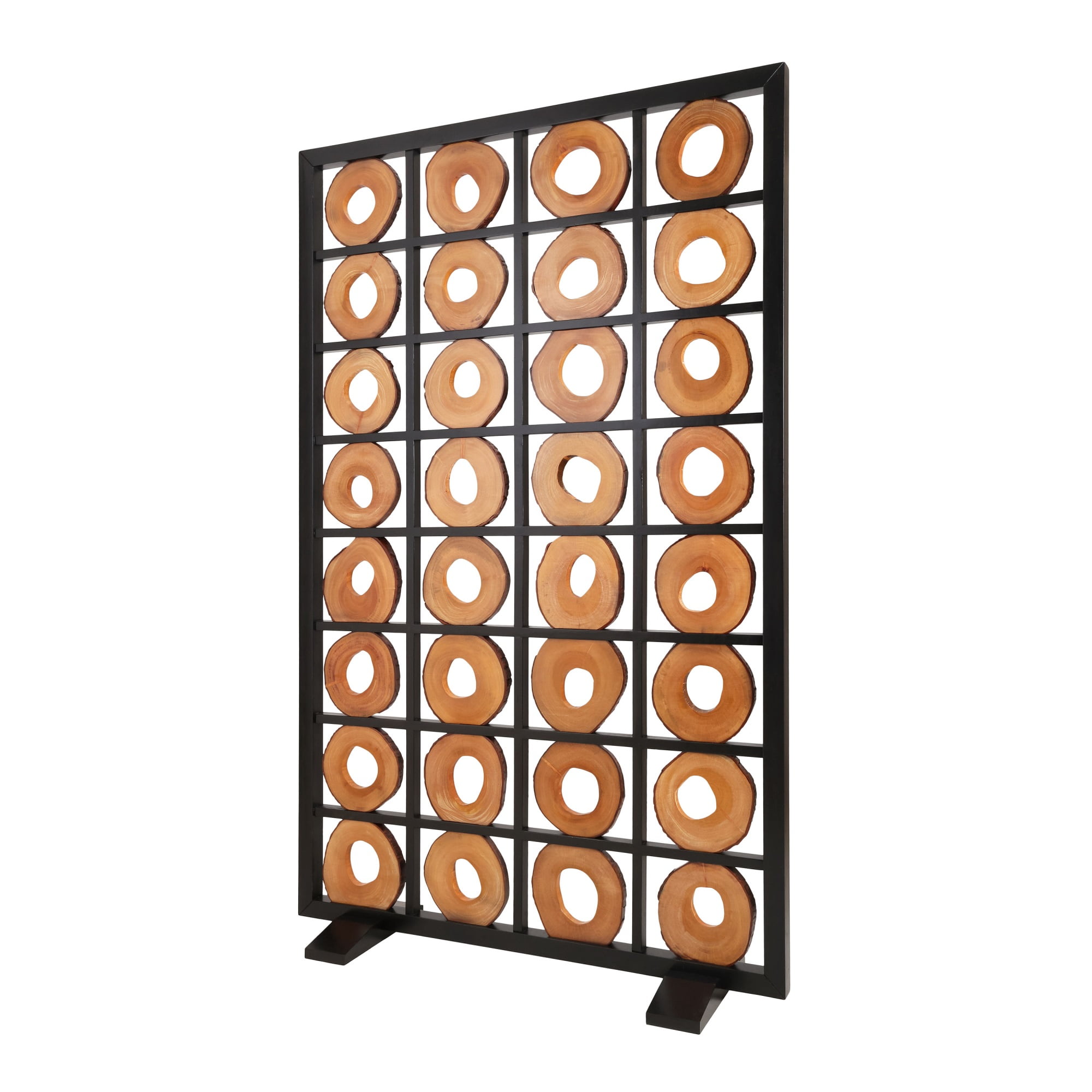 New Pacific Direct Ringgo Modern Mahogany Wood Divider with 32 Grids in Natural