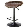thumbnail image 1 of New Pacific Direct Rogue 31.5" PU Leather Gaslift Bar Stool in Brown (Set of 2), 1 of 9