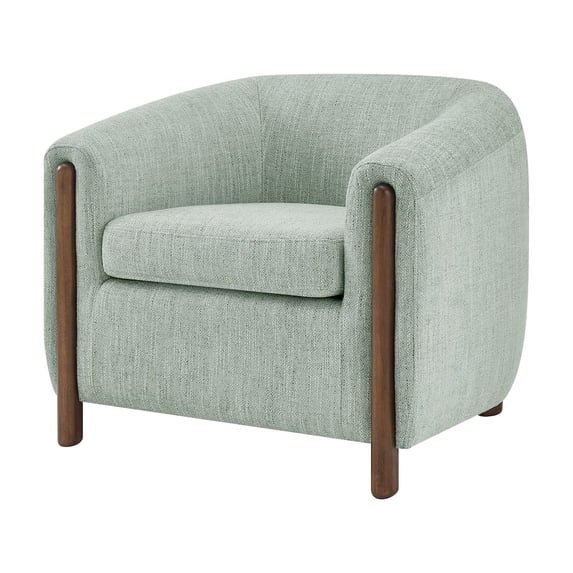 New Pacific Direct Ruth Fabric Accent Arm Chair in Sage Gray