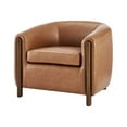 thumbnail image 1 of NPD Furniture Ruth Faux Leather Accent Arm Chair in Vintage Cider, 1 of 12