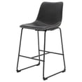 thumbnail image 1 of NPD Furniture Vesta KD 26.5" PU Counter Stool in Vintage Black (Set of 2), 1 of 9