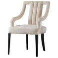 thumbnail image 1 of New Pacific Direct Viola 20.5" Velvet Fabric Klismos Chair in Beige/Dulce Sand, 1 of 6