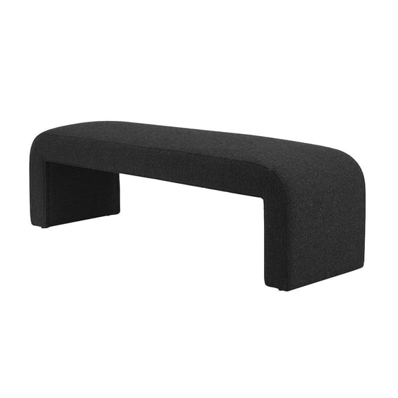 New Pacific Direct Vioreen Modern Fabric Bench in Stanton Black