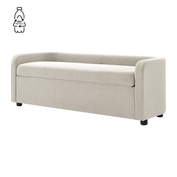 New Pacific Direct Wendy 17.5" Fabric Storage Bench in Meridian Cream