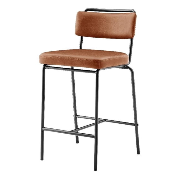 NPD Furniture Zander PU Counter Stool in Toasted Caramel (Set of 4)