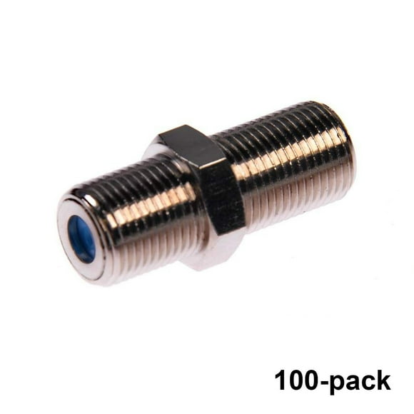 New Pack of 100 PPC F81 Barrel RG6 Female Slice Coax Cable Connector 3GHz (CF81GHZM)