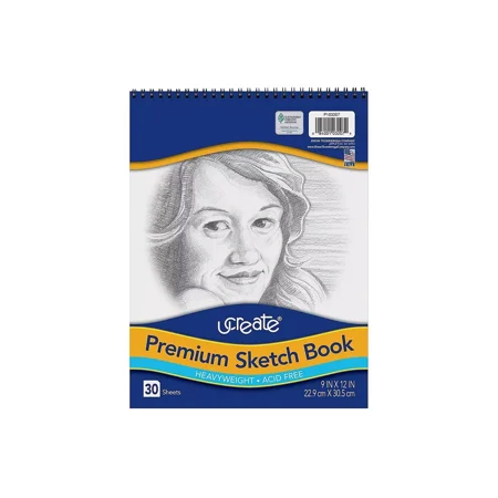 New Pacon Art1st 9" x 12" Spiral Bound Sketch Book 30 Sheets/Book (103207) P103207