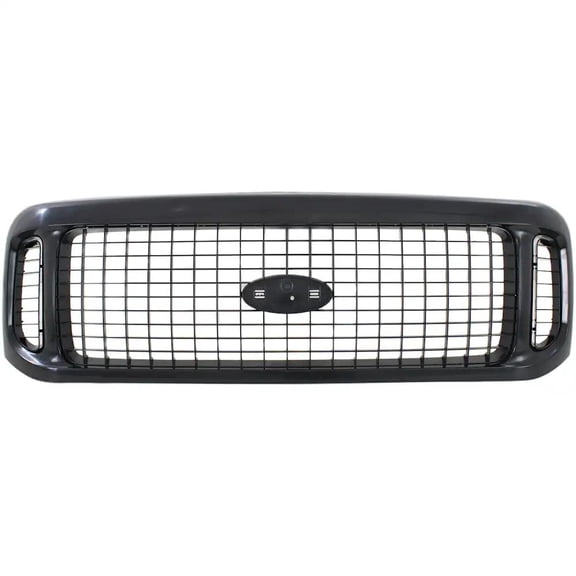 New Painted Black Grille Assembly Compatible With Ford Excursion Limited 8 Cyl 6.0L Excursion Eddie Bauer 8 Cyl 6.0L Excursion Limited 8 Cyl 7.3L 2000-2004 By FO1200449 1C7Z8200BAA