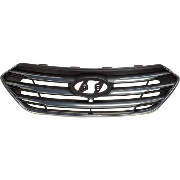 New Painted Gray Grille Assembly Compatible With Hyundai Santa Fe Sport Limited 4 Cyl 2.0L Santa Fe Sport 2.0T 4 Cyl 2.0L 2017-2018 By HY1200202 863514Z510
