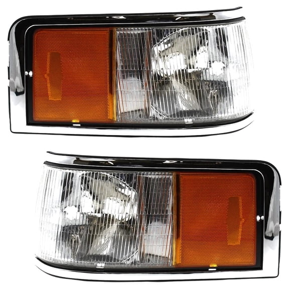 Pair Of Corner Lights Compatible with 1990-1994 Lincoln Town Car Signature 4.6L (91-94) Signature 5.0L (90) Touring Edition 4.6L (91-94) Touring Edition 5.0L (90) FOVY15A201B FO2551131