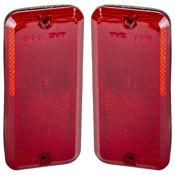 Halogen Rear Side Marker Light Assembly Right Left Pair Compatible with 1985-1996 GMC G1500 G2500 G3500 Vandura Rally Chevrolet G10 G20 5.0L V8 Van GM2860101 5977809